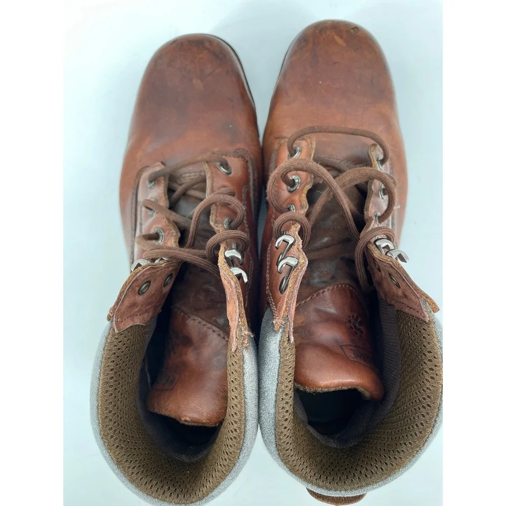 Wolverine Work Boots Men 10.5 Brown Leather Lace Up EH Slip Resistant Steel Toe‎